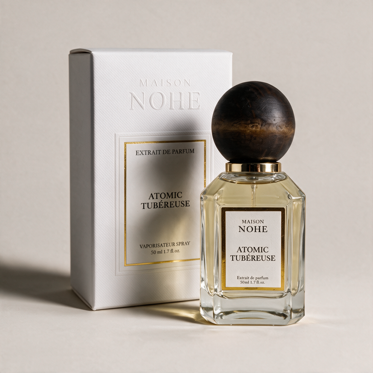 Atomic Tubéreuse, Maison Nohe, flacon 50 ml et son coffret