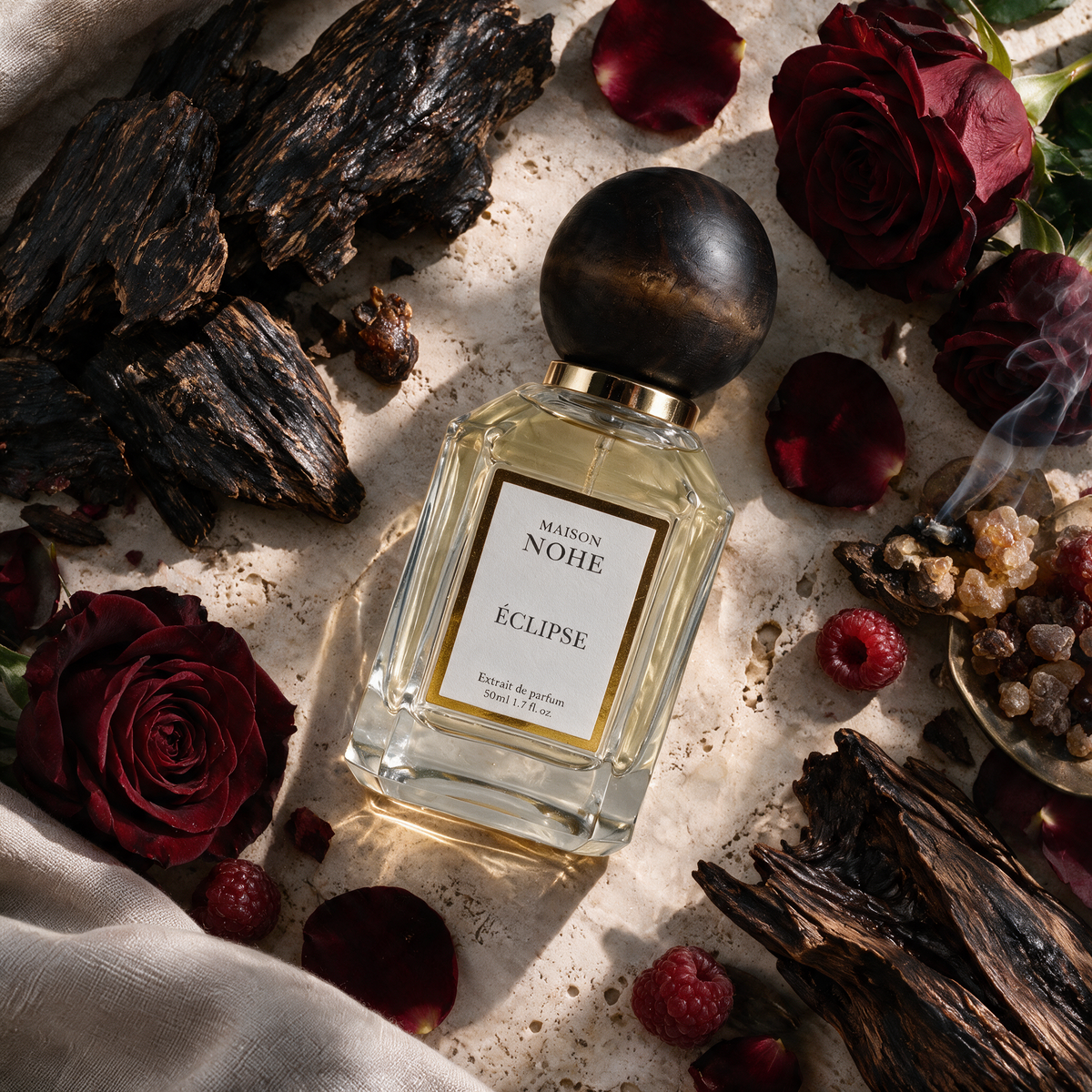 Éclipse, extrait de parfum, et ses notes