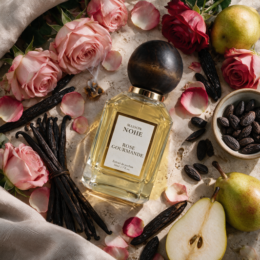 Rose Gourmande, extrait de parfum, et ses notes